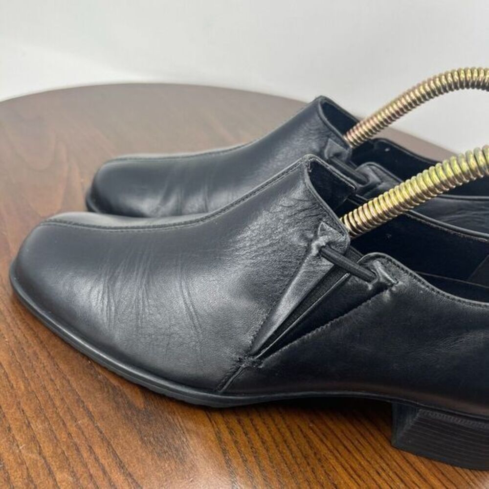 Munro Loafer Shoes Women's 5M Black Leather Slip On Block Heel Casual M281481 - Picture 13 of 16